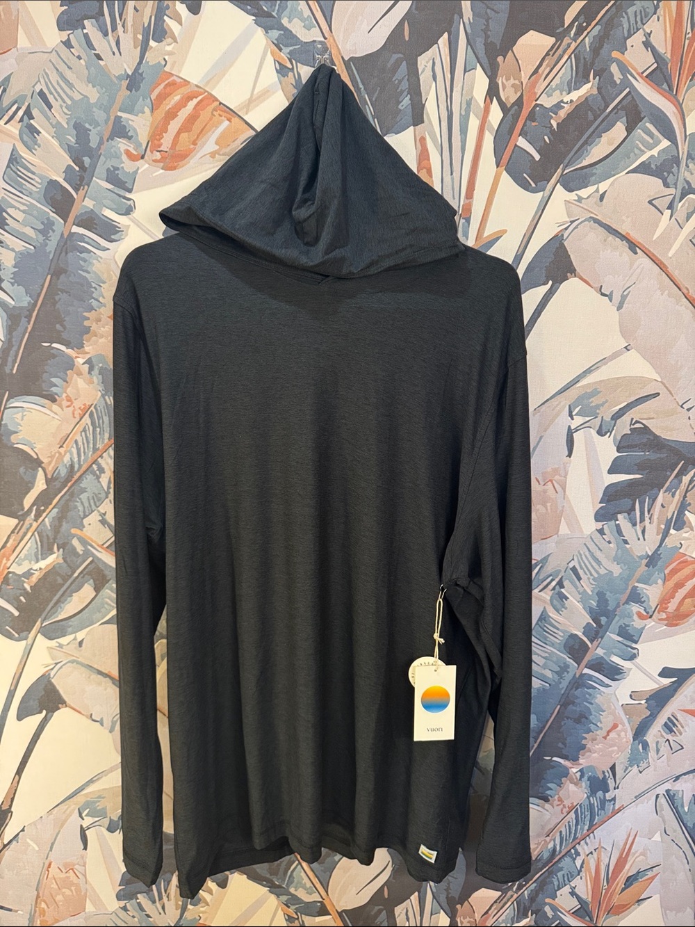 Vuori Strato Tech Hoodie Black Heather Mens XXL NWT